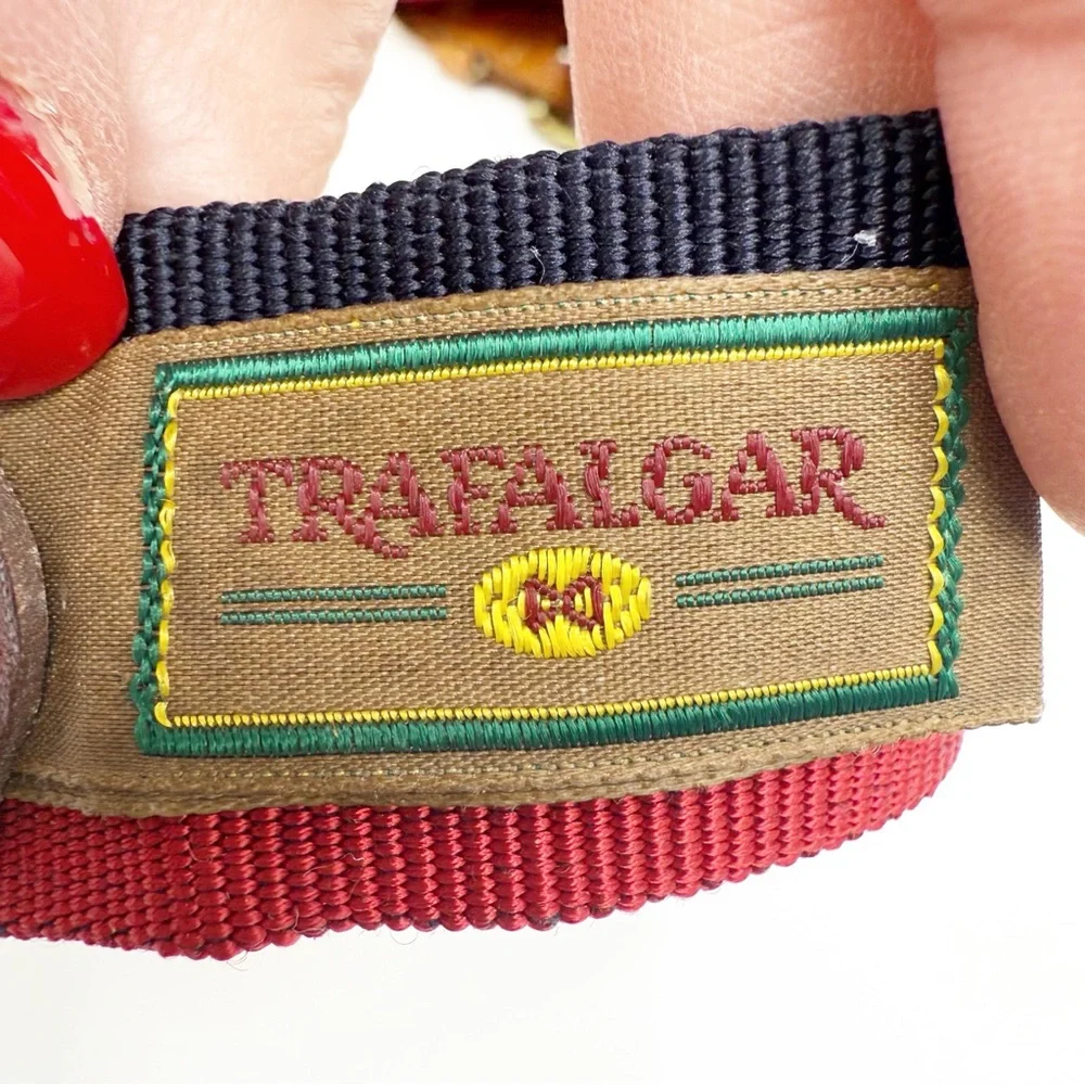 Trafalgar Navy & Red Woven Adjustable Men’s Belt, Size Large